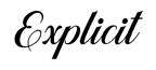 Explicit logo black on wb